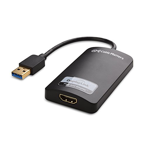 Product Cover Cable Matters SuperSpeed USB 3.0 to HDMI Adapter (USB to HDMI Adapter) for Windows up to 1440p in Black