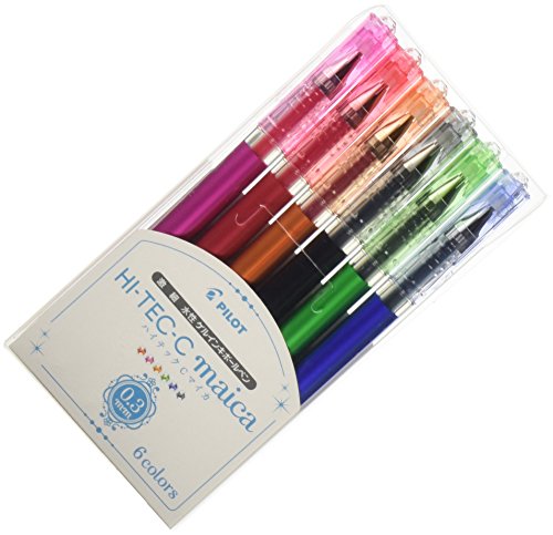 Product Cover Pilot Hi-Tec-C Maica 0.3mm Extra Fine Point Ballpoint Pen, 6-Color (LHM-90C3-6C)