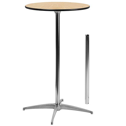 Product Cover Flash Furniture 24'' Round Wood Cocktail Table with 30'' and 42'' Columns