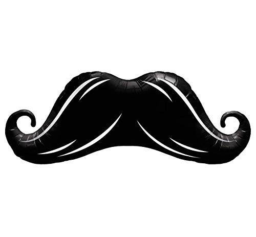 Product Cover Qualatex Mustache Microfoil Balloon, 42-Inches | Black | 1-Pack