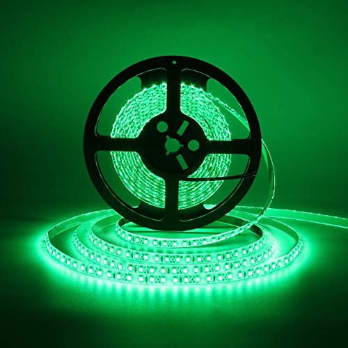 Product Cover 600 LEDs Light Strip Waterproof, SUPERNIGHT 16.4FT Green LED Rope Lighting Flexible Tape Decorate for Bedroom Boat Car TV backlighting Holidays Party (Green)