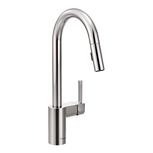 Product Cover Moen 7565 Align One-Handle Modern Kitchen Kitchen Pulldown Faucet with Reflex and Power Clean Spray Technology, Chrome