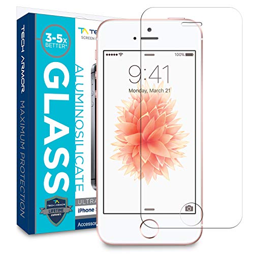 Product Cover Tech Armor Apple iPhone 5 Ballistic Glass Screen Protectors for Apple iPhone 5C / 5S / 5 / Se [1-pack]