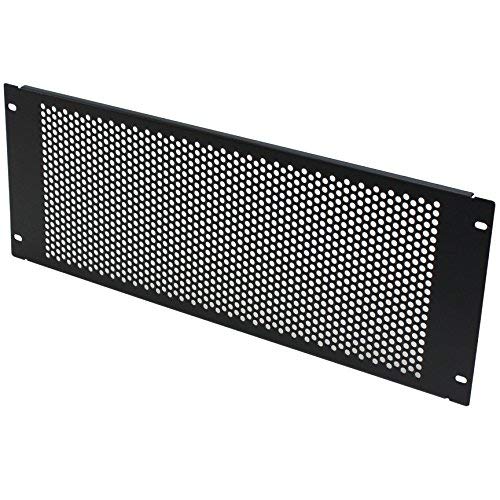 Product Cover Navepoint 4U Blank Rack Mount Panel Spacer With Venting For 19-Inch Server Network Rack Enclosure Or Cabinet Black