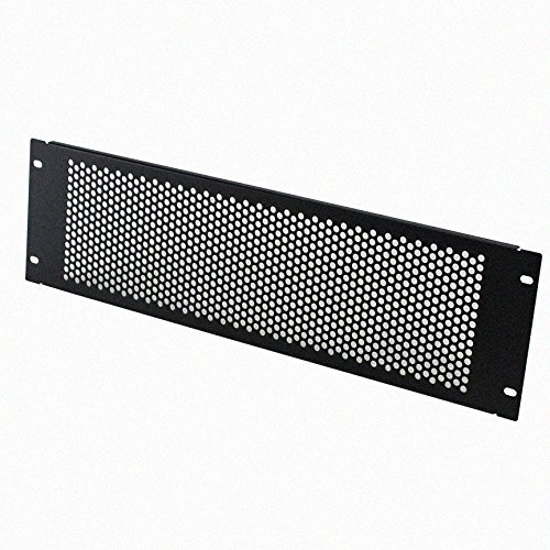 Product Cover Navepoint 3U Blank Rack Mount Panel Spacer With Venting For 19-Inch Server Network Rack Enclosure Or Cabinet Black