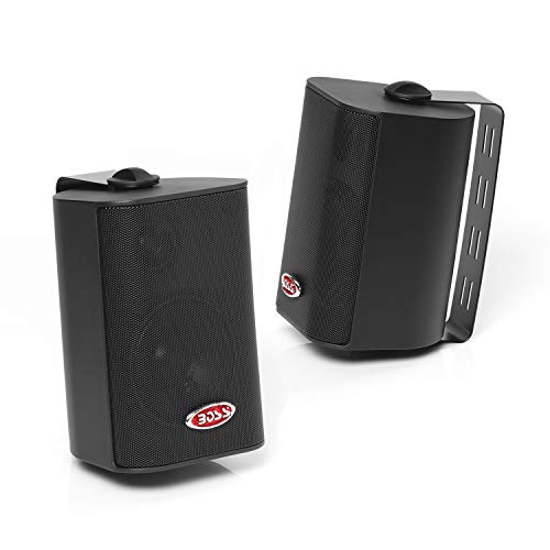 Product Cover BOSS Audio Systems MR4.3B 200 Watt Per Pair, 4 Inch, Full Range, 3 Way Weatherproof Marine Speakers Sold in Pairs