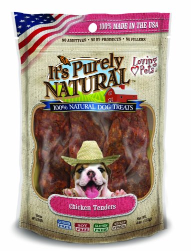 Product Cover Loving Pets Products It'S Purely Natural Chicken Tenders Dog Treat, 4-Ounce