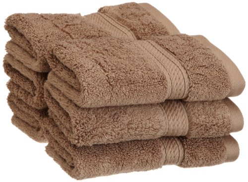 Product Cover Superior 900 GSM Luxury Bathroom Face Towels, Made of 100% Premium Long-Staple Combed Cotton, Set of 6 Hotel & Spa Quality Washcloths - Latte, 13