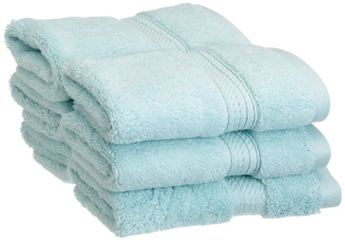 Product Cover Superior 900 GSM Luxury Bathroom Face Towels, Made of 100% Premium Long-Staple Combed Cotton, Set of 6 Hotel & Spa Quality Washcloths - Sea Foam, 13