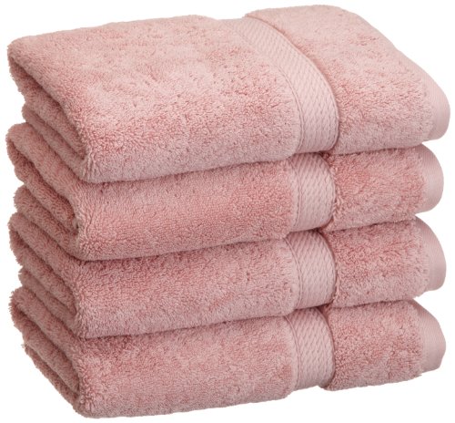 Product Cover Superior 900 GSM Luxury Bathroom Hand Towels, Made Long-Staple Combed Cotton, Set of 4 Hotel & Spa Quality Hand Towels - Tea Rose, 20