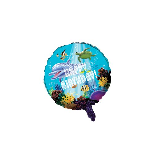 Product Cover Creative Converting Ocean Party Metallic Balloon, 18-Inch