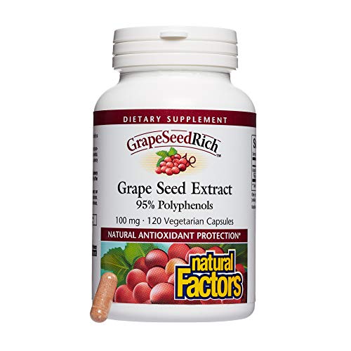 Product Cover GrapeSeedRich by Natural Factors, Grape Seed Extract, Antioxidant Support for Healthy Inflammatory Response, 120 Capsules (120 Servings)
