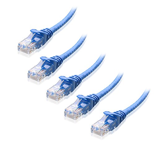 Product Cover Cable Matters 5-Pack Snagless Cat6 Ethernet Cable (Cat6 Cable, Cat 6 Cable) in Blue 5 Feet