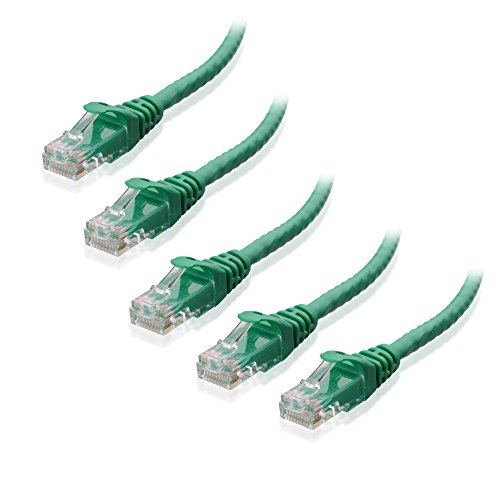 Product Cover Cable Matters 5-Pack, Cat6 Snagless Ethernet Patch Cable in Green 1 Foot