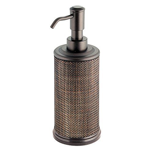 Product Cover InterDesign Twillo Liquid Soap & Lotion Dispenser Pump for Kitchen or Bathroom Countertops, Bronze