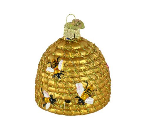 Product Cover Old World Christmas Ornaments: Bee Skep Glass Blown Ornaments for Christmas Tree (12391)