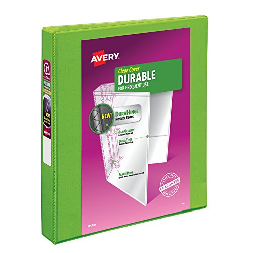Product Cover Avery Durable View Binder with 1 inch Ring, Green, 1 Binder (17832)