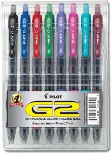 Product Cover Pilot G2 Premium Assorted - Pack of 8 Fine Point Gel Pen - P31128