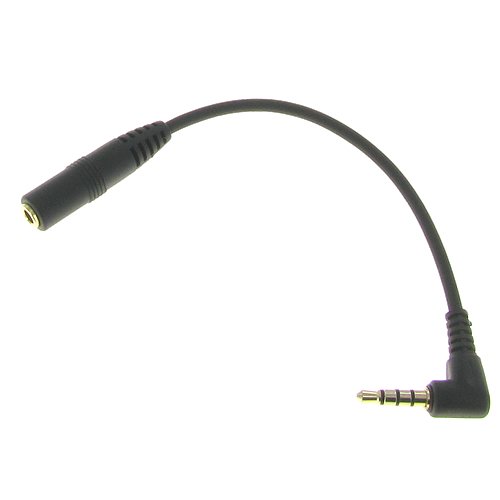 Product Cover Valley Enterprises 6 inch TRRS 4-Pole 3.5mm Male Right Angle to 3.5mm Female Audio Cable