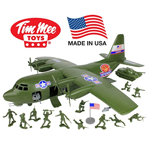 Product Cover TimMee Plastic Army Men C130 Playset -27pc Giant Military Airplane Made in USA