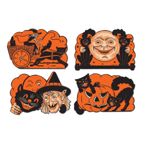 Product Cover Beistle 4-Pack Halloween Cutouts, 9-Inch