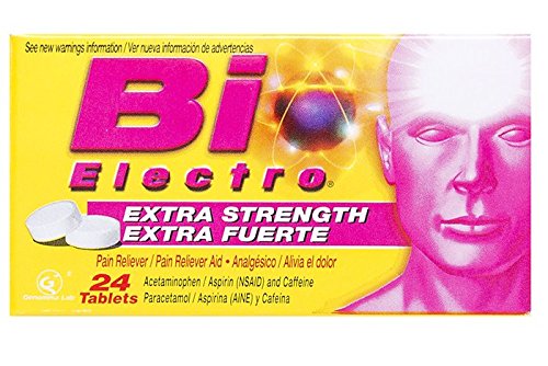 Product Cover BioElectro Extra Strength Pain & Headache Reliever Tablets Aspirin, & Caffeine, 24 Count