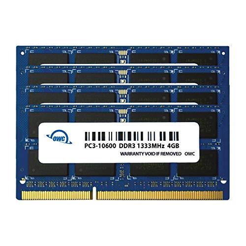 Product Cover OWC 16.0GB (4X 4GB) 1333MHz 204-Pin DDR3 SO-DIMM PC3-10600 CL9 Memory Upgrade Kit for iMac, (OWC1333DDR3S16S)