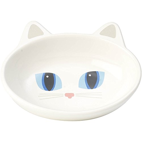 Product Cover PetRageous Oval Frisky Kitty Pet Bowl, 5.5-Inch, White