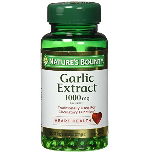 Product Cover Nature's Bounty Odorless Garlic 1000mg, 100 Softgels, 100 Count (Pack of 1)