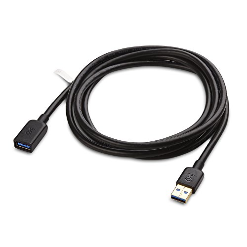 Product Cover Cable Matters USB to USB Extension Cable (USB 3.0 Extension Cable) in Black 6 Feet for Oculus Rift, HTC Vive, Playstation VR Headset and More