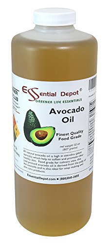 Product Cover Avocado Oil - 1 Quart - 32 oz - Food Grade - Safety Sealed HDPE Container with resealable Cap