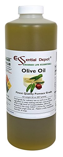 Product Cover Olive Oil - Pomace Grade - 1 Quart - 32 oz - safety sealed HDPE container with resealable cap