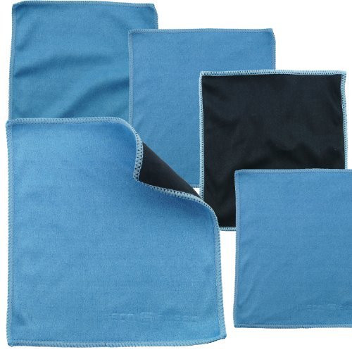 Product Cover Eco-Fused Microfiber Cleaning Cloths - 5 Pack - Double-Sided Cleaning Cloths - Microfiber and Suede Cloth for Smartphones, LCD TV, Tablets, Laptop Screens, Camera Lenses and Other Delicate Surfaces