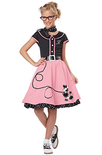 Product Cover California Costumes Child's 50's Sweetheart Costume, Pink/Black, Large