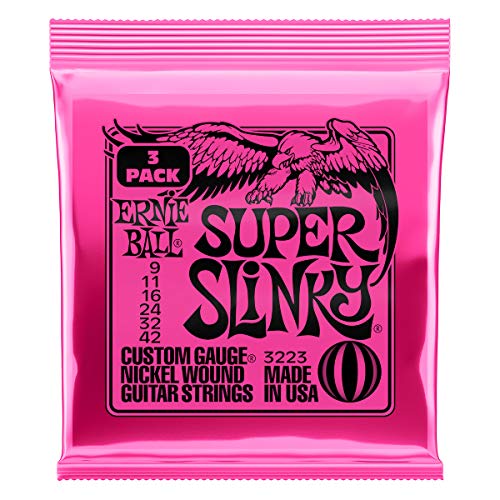 Product Cover Ernie Ball 3223 Super Slinky Nickel Wound Strings, 3 Pack.009 - .042
