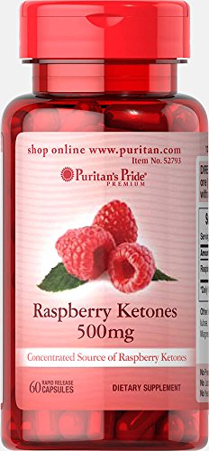 Product Cover Puritans Pride Raspberry Ketones, 500 Mg, 60 Count