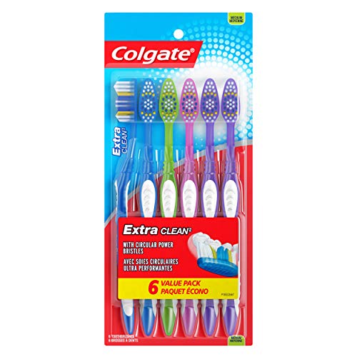 Product Cover Colgate Extra Clean Full Head Toothbrush, Medium - 6 Count (Pack of 1)