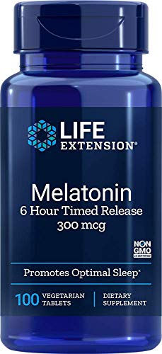 Product Cover Life Extension Melatonin 6 Hour Time Released Vegetarian, 300 mcg 100 Vegetarian Tablets