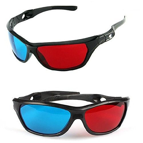 Product Cover Red-blue / Cyan Anaglyph Simple Style 3d Glasses 3d Movie Game-extra Upgrade Style (2Pcs With Different Style)