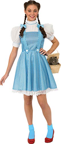 Product Cover Rubie's Costume Wizard of Oz Adult Dorothy Dress and Hair Bows, Multicolor, Teen
