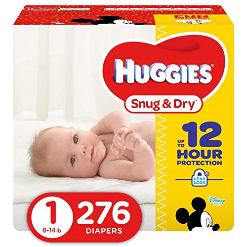 Product Cover HUGGIES Snug & Dry Diapers, Size 1, 276 Count (Packaging May Vary)