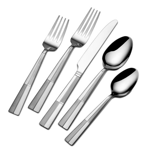 Product Cover International Silver Arabesque Frost 20-Piece Stainless Steel Flatware Set, Service for 4