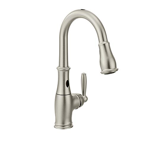 Product Cover Moen 7185ESRS Brantford Motionsense Two-Sensor Touchless One-Handle High Arc Pulldown Kitchen Faucet Featuring Reflex, Spot Resist Stainless