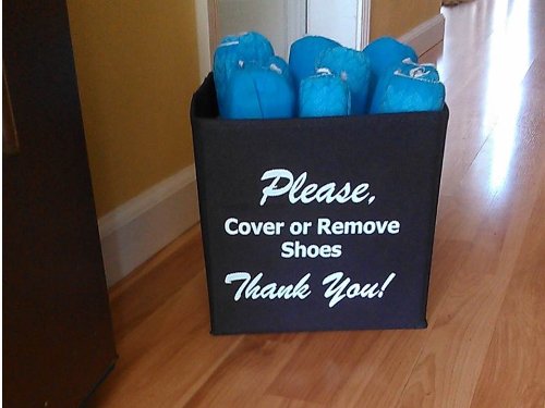 Product Cover Disposable Shoe Cover Box for Realtors