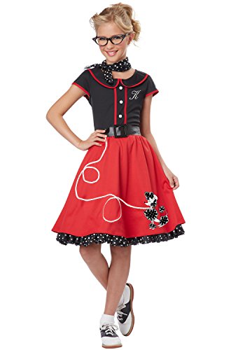 Product Cover California Costumes Child's 50's Sweetheart Costume, Red/Black, Large