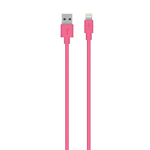 Product Cover Belkin Lightning to USB Cable - MFi-Certified iPhone Lightning Cable for iPhone XS, XS Max, XR, X, 8/8 Plus and more (4ft/1.2m), Pink