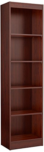 Product Cover South Shore Narrow 5-Shelf Storage Bookcase, Royal Cherry