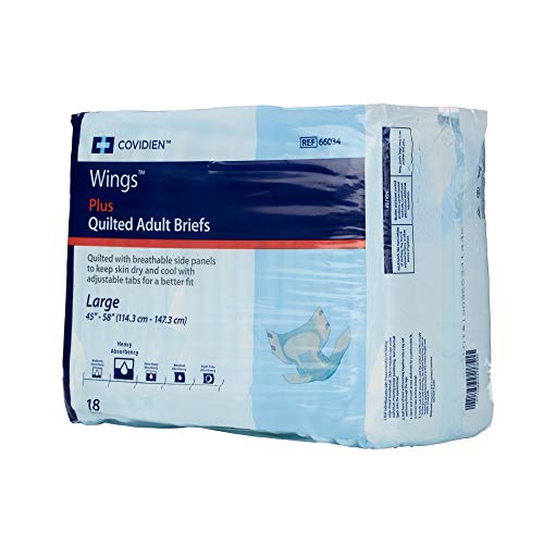 Product Cover Wings Choice Plus Quilted Brief, Large, Heavy Absorbency, 66034 - Case of 72
