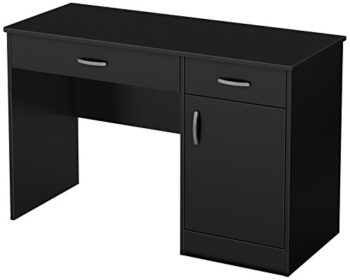 Product Cover South Shore Small Computer Desk with Drawers, Pure Black