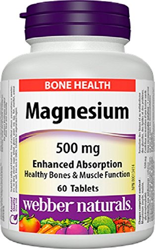 Product Cover Webber Naturals Magnesium 500mg Enhanced Absorption, 60 Tablet
